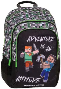 Ghiozdan școlar Graffiti Mincraft - Cu penar