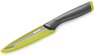 Cuțit pentru fructe și legume Tefal - K1220704, 12 cm, negru/verde