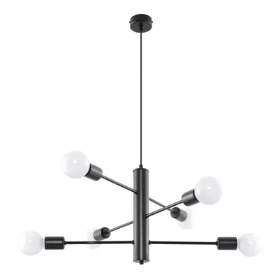 Lustră Sollux Donato 6, negru