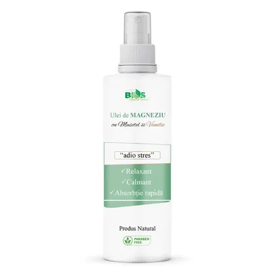 Ulei de Magneziu cu Musetel si Vanilie Adio Stres, 200 ml Bios Mineral Plant