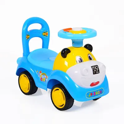 Mașinuță de împingere Moni - Super Car, albastră