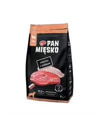 PAN MIĘSKO Hrana uscata pentru caini de talie mica, cu vitel si curcan 2x9 kg