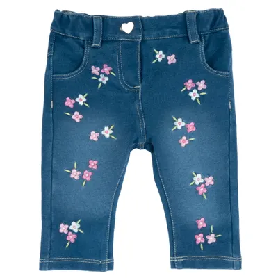 Pantaloni copii Chicco stretch cu broderii, 16866-68MFCO