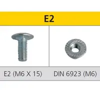CELO Metric surub low neck head M6x15 + piulita DIN 6923 M6 zincat