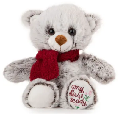 Jucărie de pluș Amek Toys - Ursuleț de pluș cu eșarfă, 19 cm