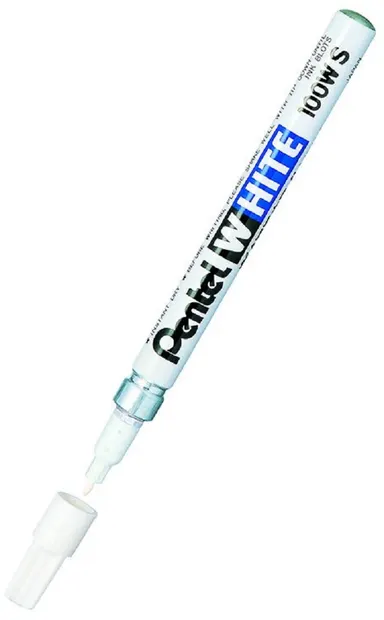 Mini marker permanent Pentel White X100WS - 2.0 mm, alb