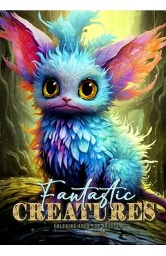 Fantastic Creatures Coloring Book for Adults: cute Creatures Coloring Book Grayscale cute Monsters Coloring Book for Adults Fantasy Beasts Coloring Bo