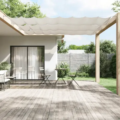 vidaXL Copertină verticală, alb, 140x600 cm, țesătură Oxford