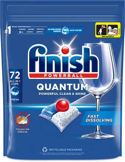 Capsule pentru mașină de spălat vase Finish - Quantum AIO, 72 buc