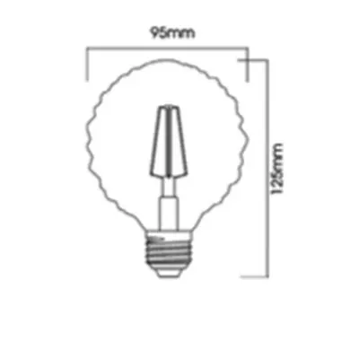 Sursa de iluminat, bec FILAMENT FL95 4W E27 ADVANCE 2200K