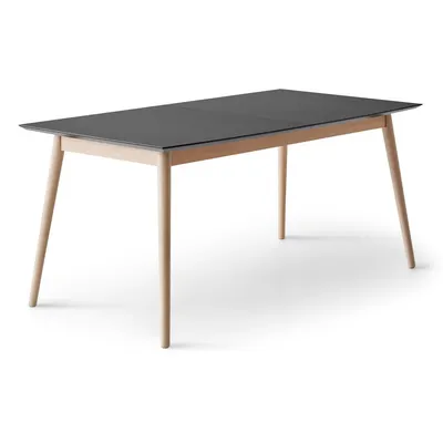 Masă de dining extensibilă cu blat negru cu blat suplimentar 100x210 cm Meza – Hammel Furniture