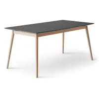 Masă de dining extensibilă cu blat negru cu blat suplimentar 100x210 cm Meza – Hammel Furniture