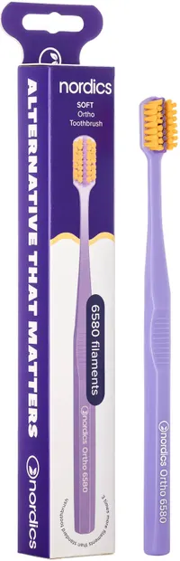 Nordics Periuță de dinți Premium Ortho 6580, Soft, portocaliu