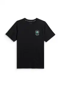 Tricou barbat bumbac - negru regular cu imprimeu