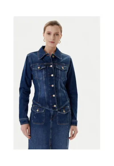 Jacheta din denim - cu guler clasic