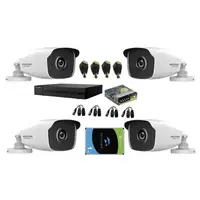Kit 4 camere 4in1 TurboHD 2 megapixel, IR 40m, EXIR 2.0 cu DVR Turbo HD 4 canale, sursa 6A si HDD 1 TB