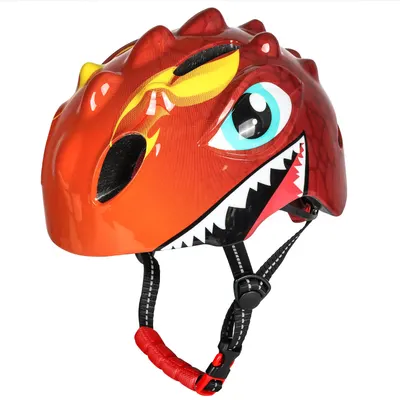 Cască de bicicletă pentru copii Junior Dino Portocaliu