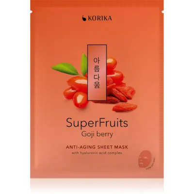 KORIKA SuperFruits Goji Berry - Anti-aging Sheet Mask Masca faciala cu efect de intinerire 25 g