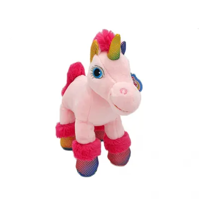 Jucarie de plus cu sunete unicorn Lica Bella roz