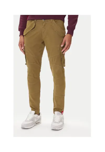 Pantaloni pentru barbati - bumbac/elastan - kaki