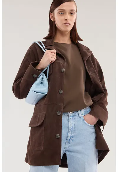 Bluza supradimensionata din lyocell - Maro inchis