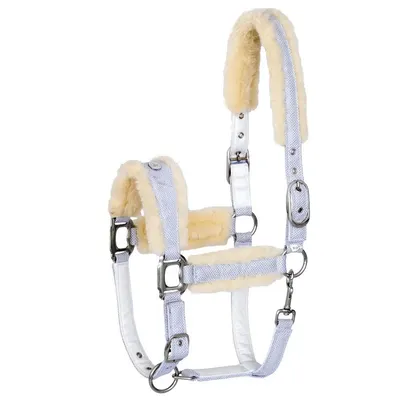 Căpăstru pentru cal și ponei EQUESTRIAN QUEEN Rotterdam 25SS cu blană