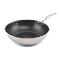 Tigaie tip wok cu suprafață antiaderentă din oțel inoxidabil ø 31,5 cm Fusion – BonBistro