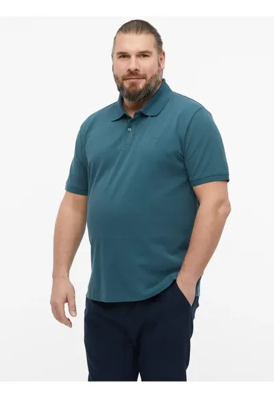 Big Sizes Tricou polo barbati big sizes - din piqué de bumbac - Verde inchis