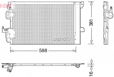 Radiator AC condensator cu uscator potrivit OPEL ASTRA G 1.2-2.2 02.98-12.09