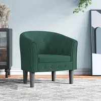 Gossi fotoliu tip cuva, verde inchis, catifea