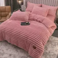 Lenjerie Deluxe, Jojo Home, 4 Piese, Blanita Shorthair si CoCoLiNo, cu Elastic Perimetral, Roz