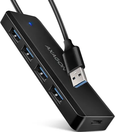 USB Hub AXAGON - HUE-C1A, 5 porturi , USB-A, negru