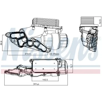 Radiator ulei, ulei motor NISSENS 90933