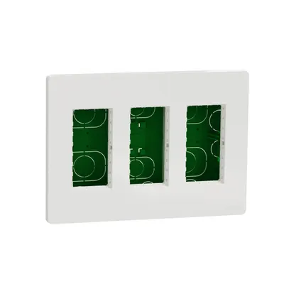 New Unica - statie de lucru - incastrat - 3 x 4 module - alb