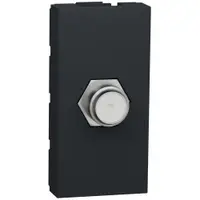 Priza TV cablu coaxial tip F 1m Schneider Noua Unica NU346854, antracit