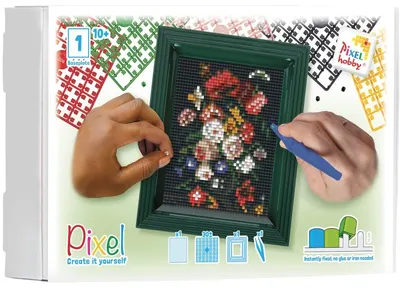 Mozaic cu ramă Pixelhobby – „Flori” de Jan Davidsz de Heem, set cu pixeli Classic