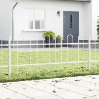 vidaXL Gard de Grădină BOXTEL 4 buc. 6,8 x 0,6 m Alb