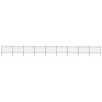 vidaXL Gard de grădină cu vârf tip suliță din oțel 1506x120 cm, negru