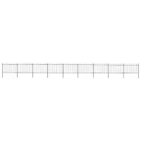 vidaXL Gard de grădină cu vârf tip suliță din oțel 1506x120 cm, negru