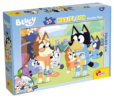 Puzzle dublu față Lisciani pentru colorat din 35 piese - Bluie