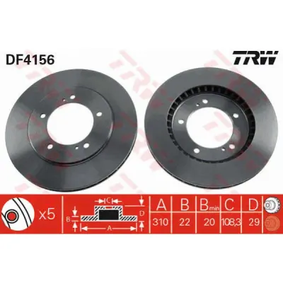 Disc frana TRW DF4156