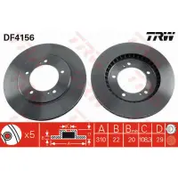 Disc frana TRW DF4156
