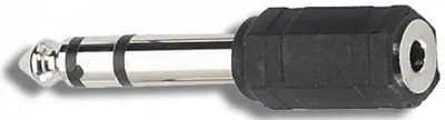 Quik Lok AD21 stereo adaptor, 3,5 mm/6,3 mm, negru