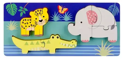 Puzzle din lemn Orange Tree Toys - Animale