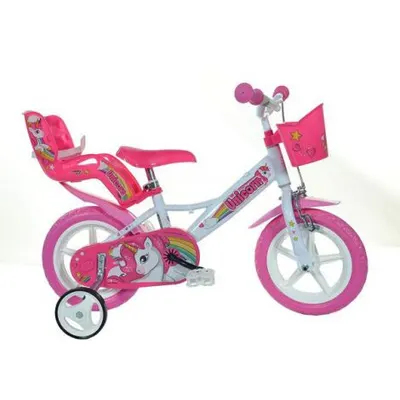 Bicicleta copii 3-5 ani, 12 inch, Unicorn, Dino Bikes 124RLUN