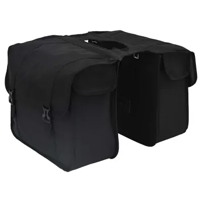 vidaXL Geantă de bicicletă Negru 40 x 18,5 x 35 cm Poliester