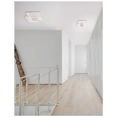 Plafoniera PORTO Nisipiu Alb Otel Aluminiu & Acrylic Dimabil LED 30 Wat 220-240 Volt 2031Lm 3000K IP20