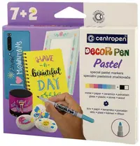 Set markere Centropen Décor Pen Pastel - 7 culori pastelate