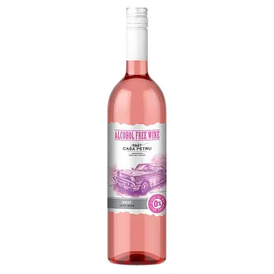 Vin demidulce rose, fara alcool, Rosé, 750ml, Casa Petru