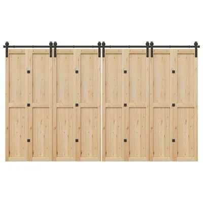Gossi set feronerie pentru usi glisante, negru, 366 cm, otel